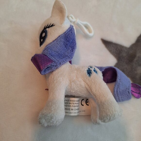 2014 Aurora World‎ Plush - My Little Pony RARITY Plastic Key Clip (4.5 Inch) - Picture 2 of 8